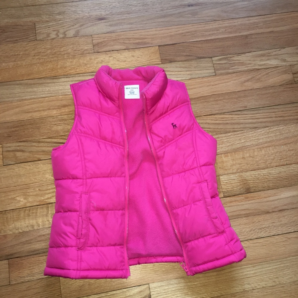 Old Navy Girls Pink Puffer Vest